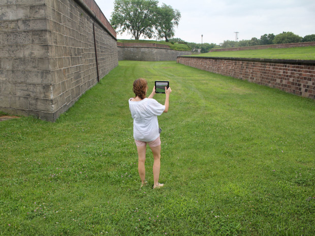 Player on Governors Island